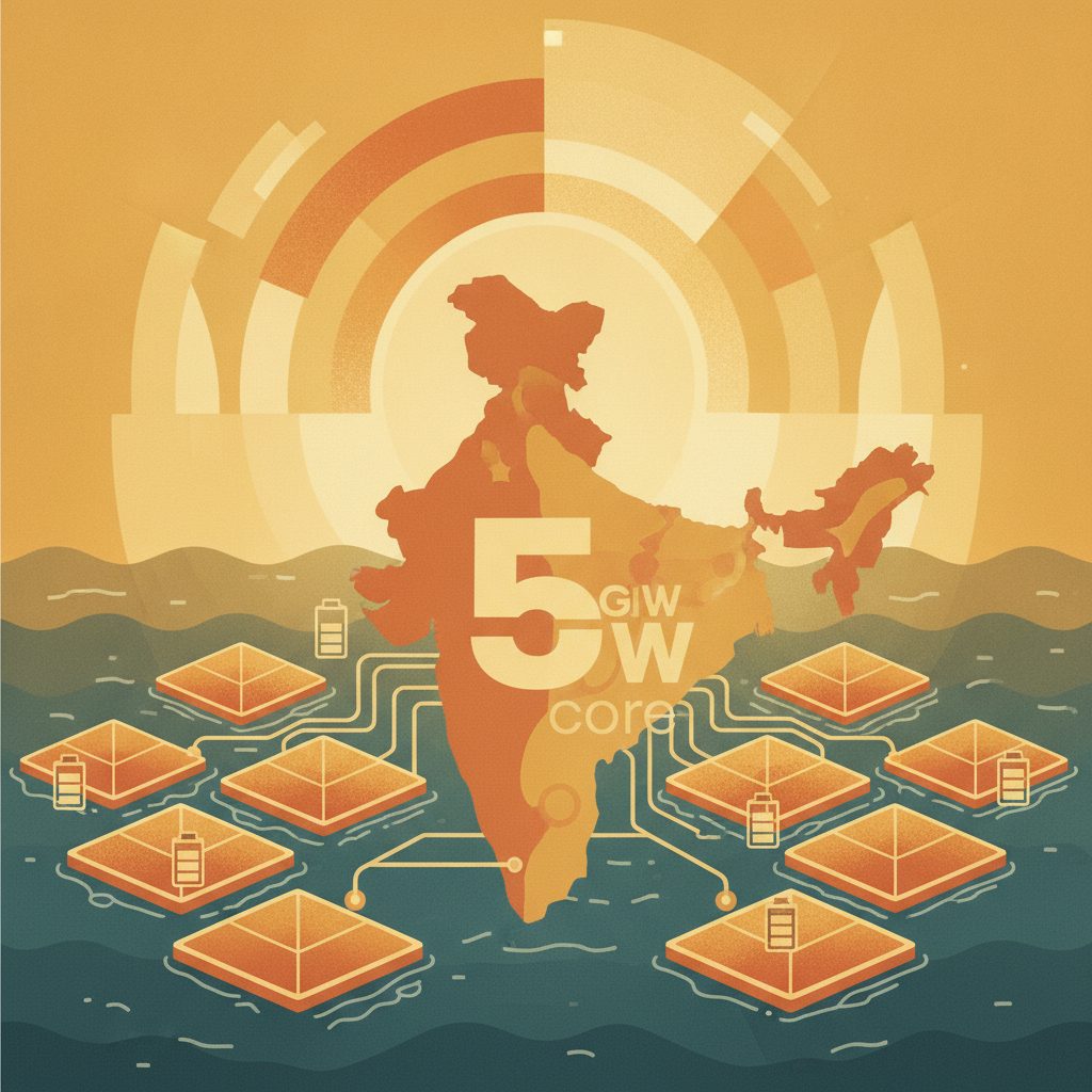 5 GW ತೇಲುವ ಸೌರ ವಿದ್ಯುತ್ ಯೋಜನೆಗೆ 5,070 ಕೋಟಿ ರೂ. ಮೊತ್ತದ ಯೋಜನೆಗೆ ಭಾರತದ ಅನುಮೋದನೆ